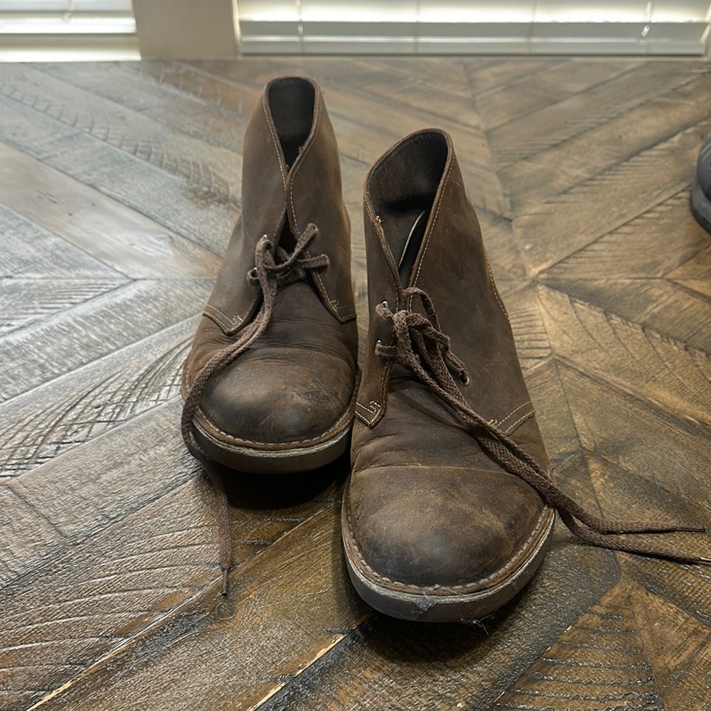 Clarks Brown Chukka Boots with Suede Upper